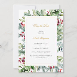 Reserve A Data Ava Winter Greenery Berries Casamento Cristão