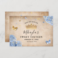 Azul-bebê claro e Rosa-elegante Dourado