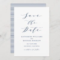 Azul Marinho Minimalista Letra Delicada