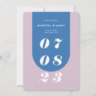 Reserve A Data Azul Mínimo Moderno, Arco Retroativo Roxo Data Neg