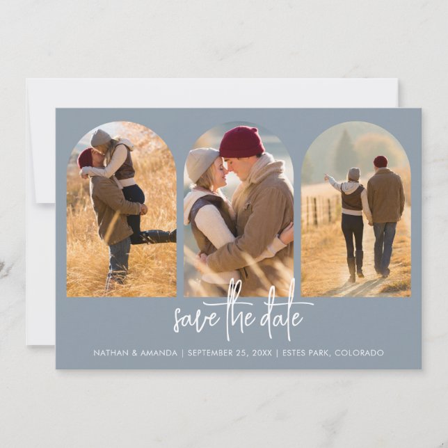 Reserve A Data Azul moderno (Frente)