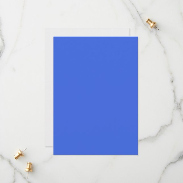 Reserve A Data Azul Real e Branco Salve a Data – Personalizável (Frente/Verso In Situ)