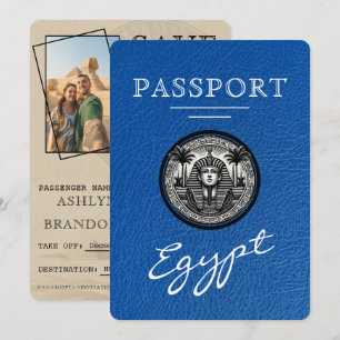 Reserve A Data Azul Real Passaporte Egito Casamento Salve a Data