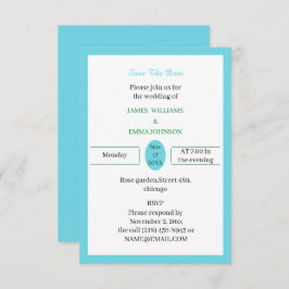 Reserve A Data Azul simples personalizável