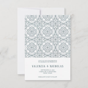 Reserve A Data Azulejo Espanhol de Casamento Save the Date