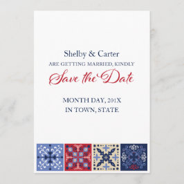 Reserve A Data Azulejo Mexicano Talavera Casamento Salve a Data