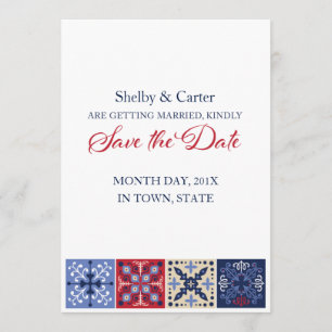 Reserve A Data Azulejo Mexicano Talavera Casamento Salve a Data