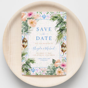 Reserve A Data Azulejos marroquinos Palm Tree & Tropical Floral W