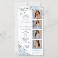 Baby Blue Floral Prata Photo Booth Quinceanera