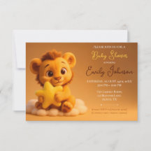 Baby Shower Invitation – Little Lion & Star