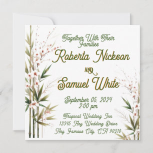 Reserve A Data Bamboo Serenity Flat Save The Date Card
