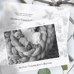Reserve A Data Baptism For Him | Simple Photo Gray Foliage<br><div class="desc">Available here:
http://www.zazzle.com/store/selectpartysupplies</div>