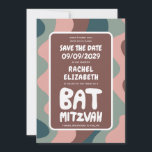 Reserve A Data Bar de Bat Personalizado Bnai Mitzvah por Ondas Co<br><div class="desc">Cartão perfeito para anunciar um bar ou bat mitzvah ou outra celebração judaica e pedir aos convidados para salvar a data! Mão fez arte para você com a letra na frente e atrás! TOTALMENTE PERSONALIZÁVEL! Clique em "Personalizar" acima para editar o texto. Clique em "editar usando a ferramenta design" para...</div>