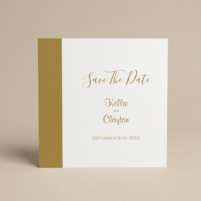 Reserve A Data Barra de Ouro Minimalista Moderna (Criador carregado)