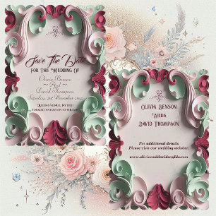 Reserve A Data Barroco Elegância Motifs Florais Acanthus Swirls