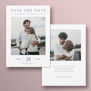 Reserve A Data Basta Casamento de Várias Fotografias de Texto Azu