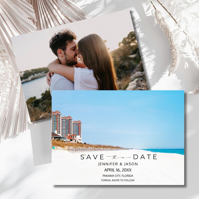 Reserve A Data Beach Destination Wedding Photo Save the Date (Beach Destination Wedding Photo Save the Date)