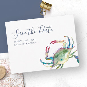 Reserve A Data Beach Watercolor Crab Salve a Data
