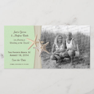 Reserve A Data Beach Wedding Starfish Green Salve a foto da data