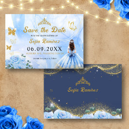 Reserve A Data Bebê Azul Vestido Tiara Princesa Quinceañera