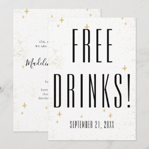 Reserve A Data Bebidas Grátis Douradas Casamento Sparkle