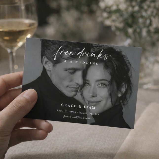 Reserve A Data Bebidas Grátis Foto Editorial Casamento Salve a Da (Criador carregado)