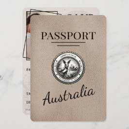 Reserve A Data Beige Austrália Passaporte Salvar Data