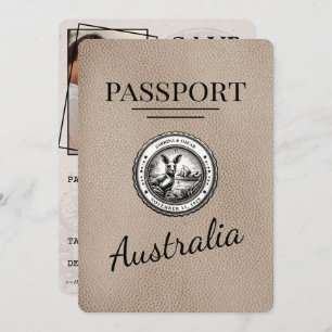 Reserve A Data Beige Austrália Passaporte Salvar Data