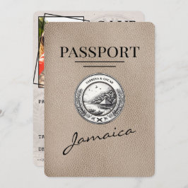 Reserve A Data Beige Jamaica Passport Salvar a Data