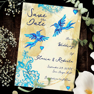 Reserve A Data Beija-flor Barroco Ouro Elegância Casamento Mexica