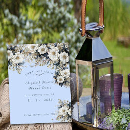 Reserve A Data Belas Rosas Brancas Vinhas Folhas Azuis