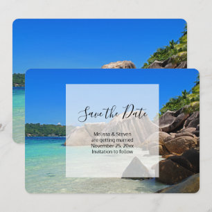 Reserve A Data Belo Casamento Costeiro Tropical de Rocky Sea