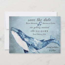 Reserve A Data Belo Casamento de Baleia-jubarte com Aquarela