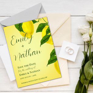 Reserve A Data Belo Casamento de Citros Amarelos Limon Cute Brigh