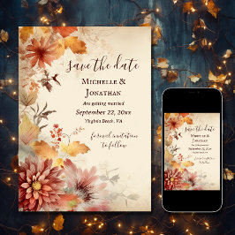 Reserve A Data Belo Casamento Floral De Flores De Outono