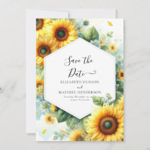 Reserve A Data Belo Casamento Romance Sunflower