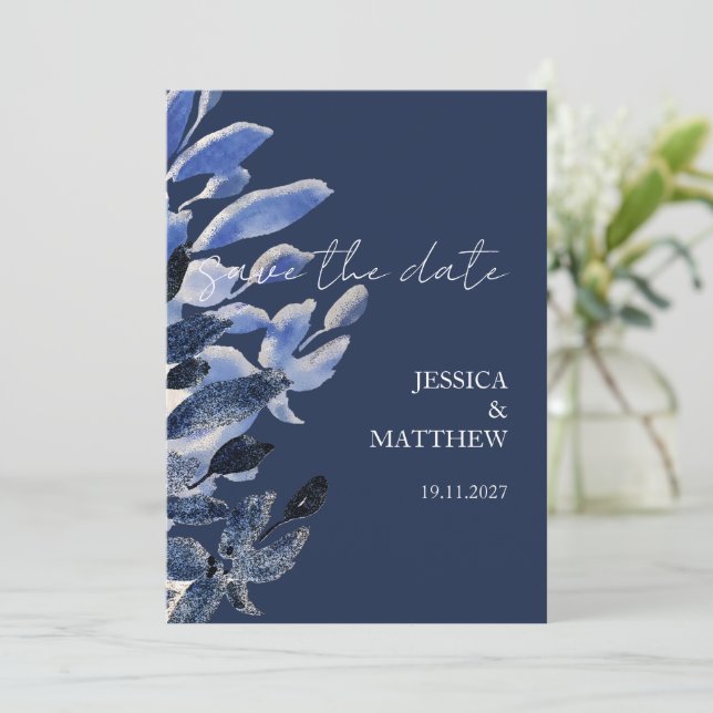 Reserve A Data Belo Cisne Em Casamento Azul Marinho (Em pé/Frente)