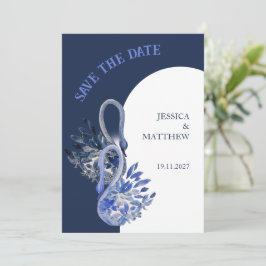 Reserve A Data Belo Cisne Em Casamento Azul Marinho