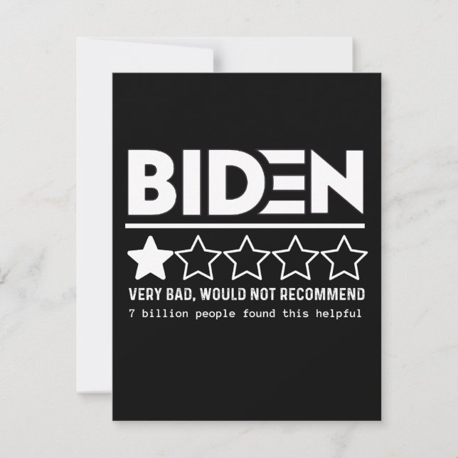 Reserve A Data Biden Muito Ruim Não Recomendaria Camisa-T (Frente)