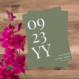 Reserve A Data Big Bold Date Sage Green