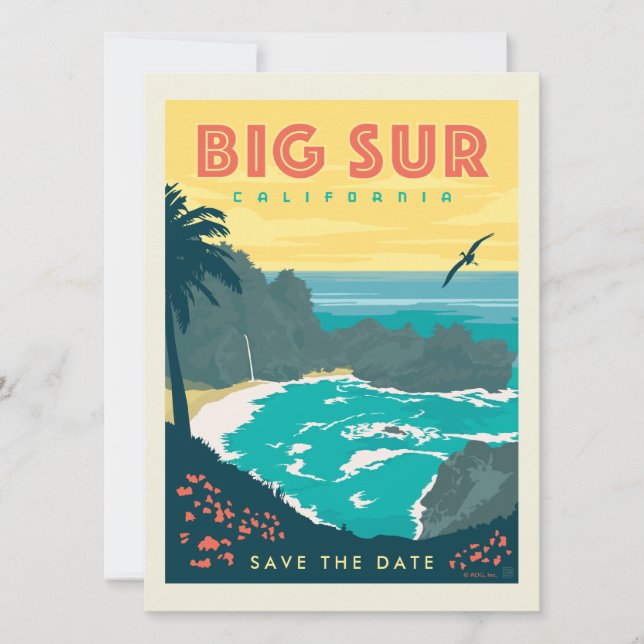Reserve A Data Big Sur California | Salvar a data (Frente)
