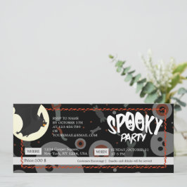 Reserve A Data Bilhete de Festa Spooket de Halloween de Black & c