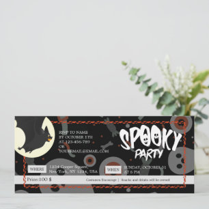 Reserve A Data Bilhete de Festa Spooket de Halloween de Black & c