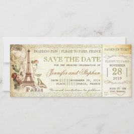 Reserve A Data Bilhetes de embarque de Paris para salvar a data