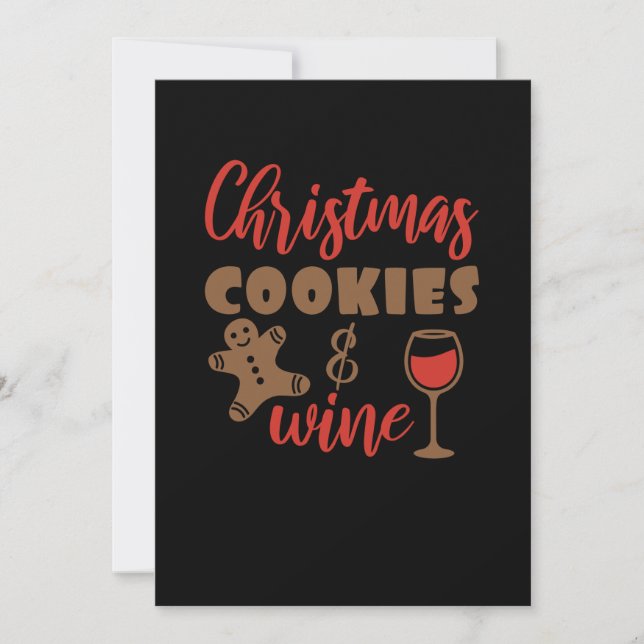 Reserve A Data Biscoitos e vinhos de Natal (Frente)