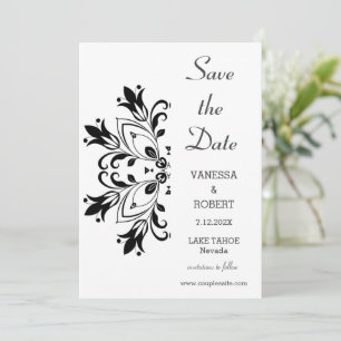Reserve A Data Black Floral Mandala