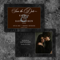 Black Floral Negro Escuro Satin Damask Brown Foto