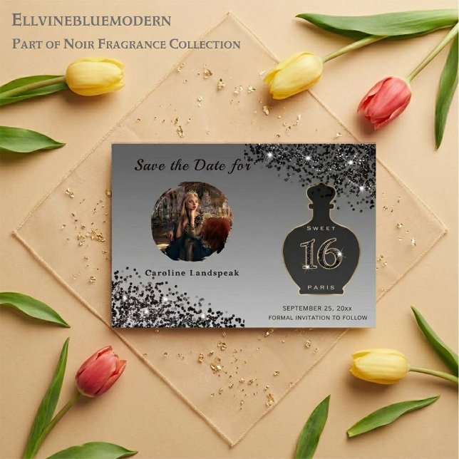 Reserve A Data Black Glitter Paris Fragrance Studio Doce 16 (Sparkling Black & Gold elegance for your Sweet 16!
Shop our Noir Fragrance Collection.
)