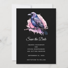 Reserve A Data Black Raven em um Casamento de Ilustração de Ramif