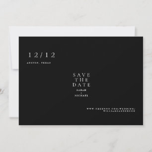 Reserve A Data Black Simples Apenas Texto Casamento Salve a Data